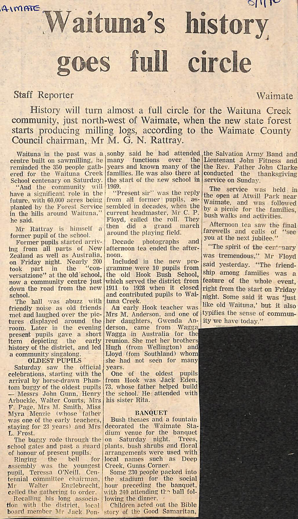 Waituna's history goes full circle