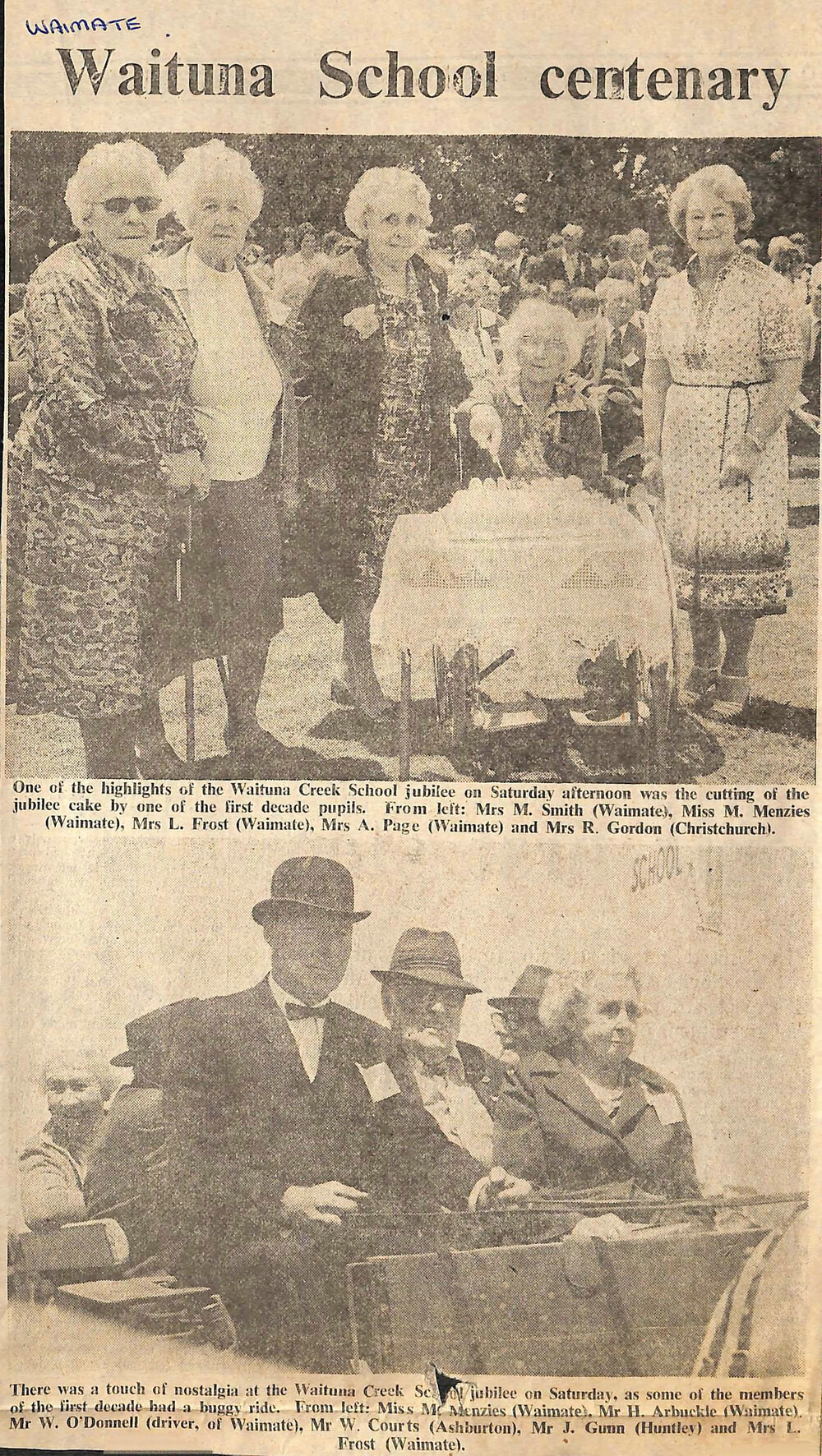 Waituna School centenary