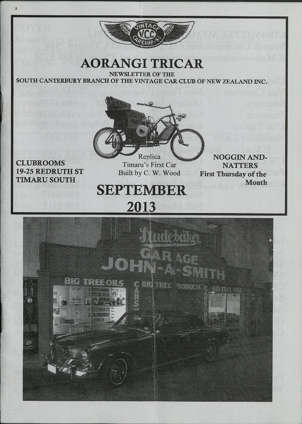 Sep 2013 Aorangi Tricar newsletter 