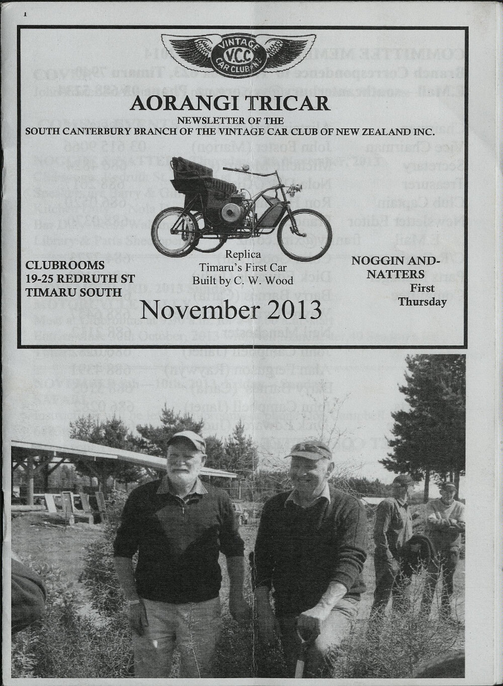 Nov 2013 Aorangi Tricar newsletter 