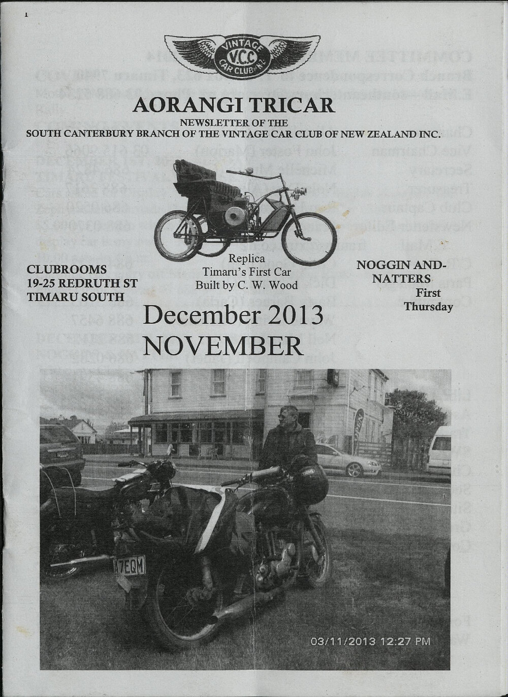 Dec 2013 Aorangi Tricar newsletter 