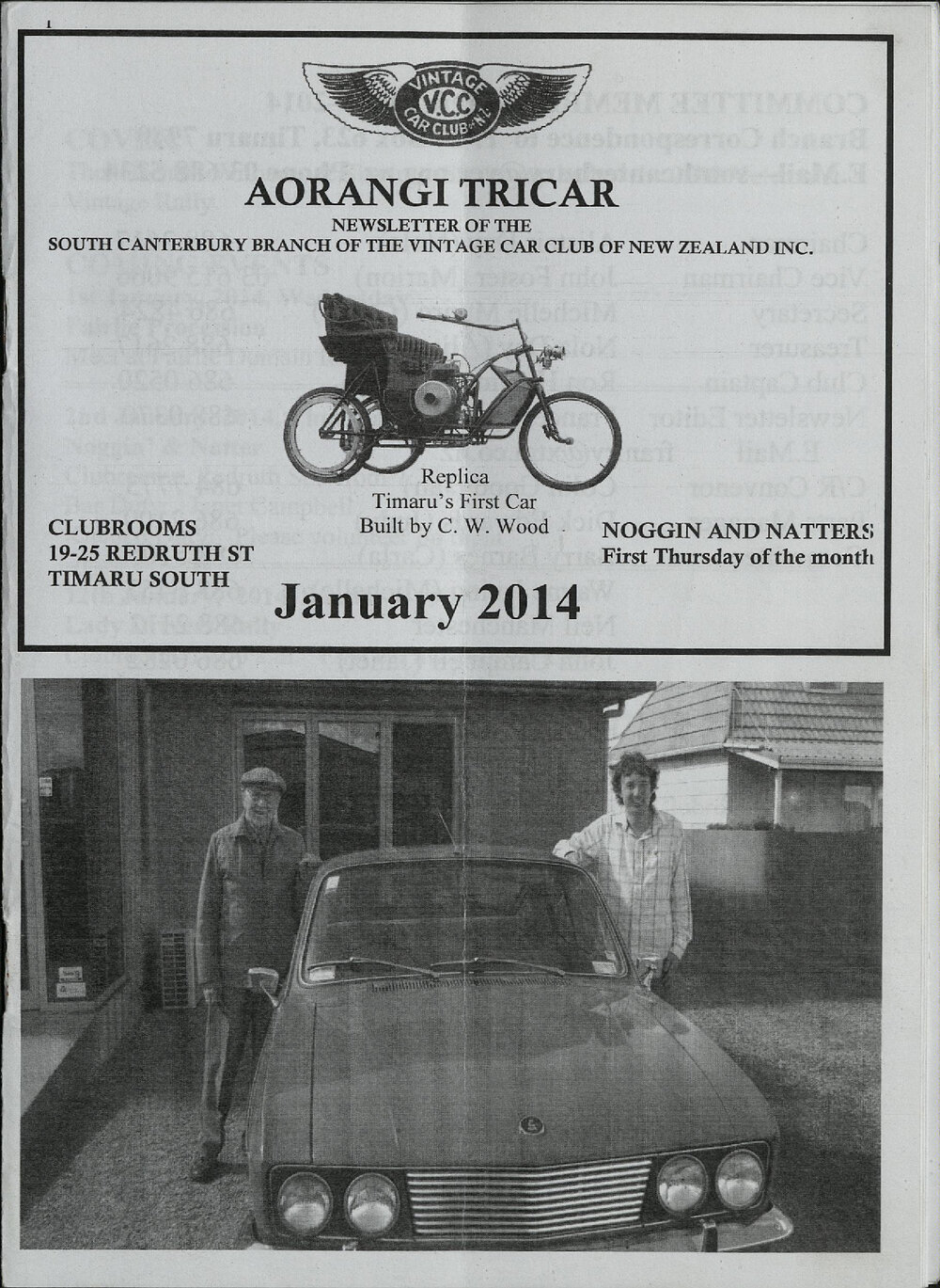 Jan 2014 Aorangi Tricar newsletter 