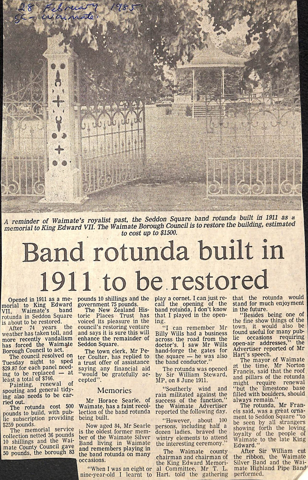 Band rotunda built in 1911 to be restored