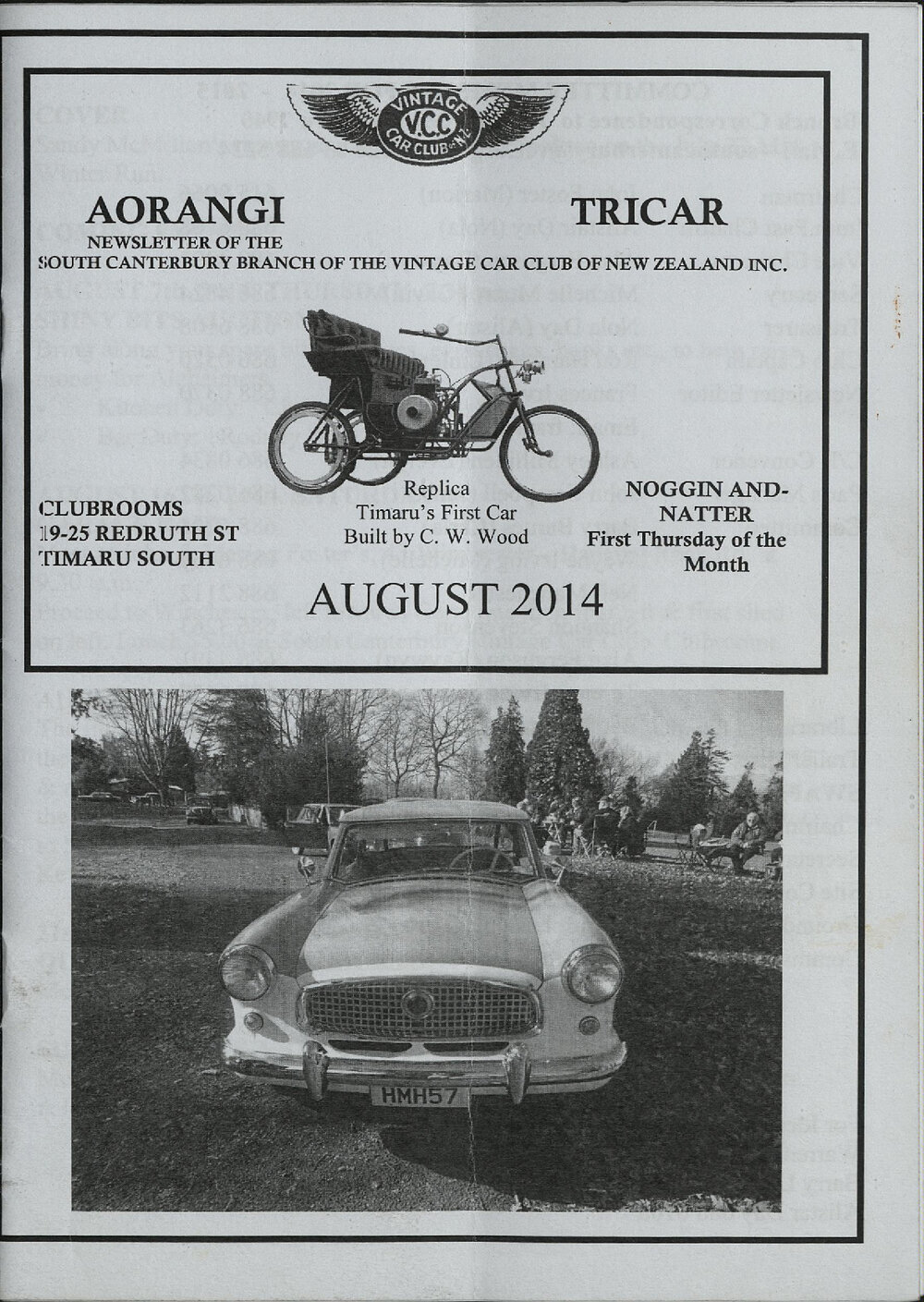 Aug 2014 Aorangi Tricar newsletter 