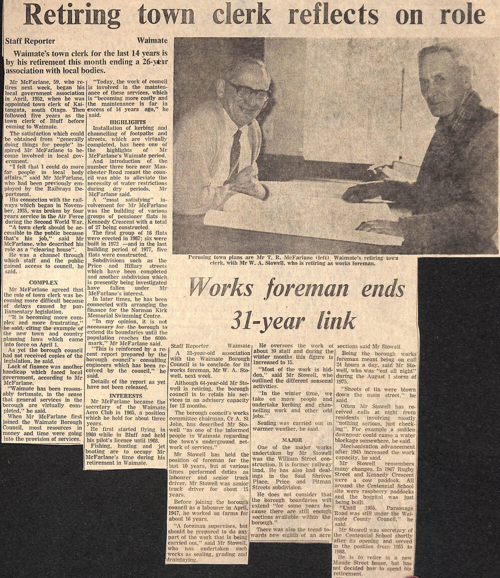 Retiring town clerk reflects on role / Works foreman ends 31-year link