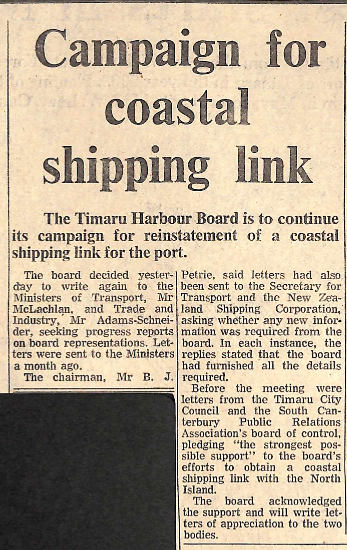 Campaign for coastal shipping link