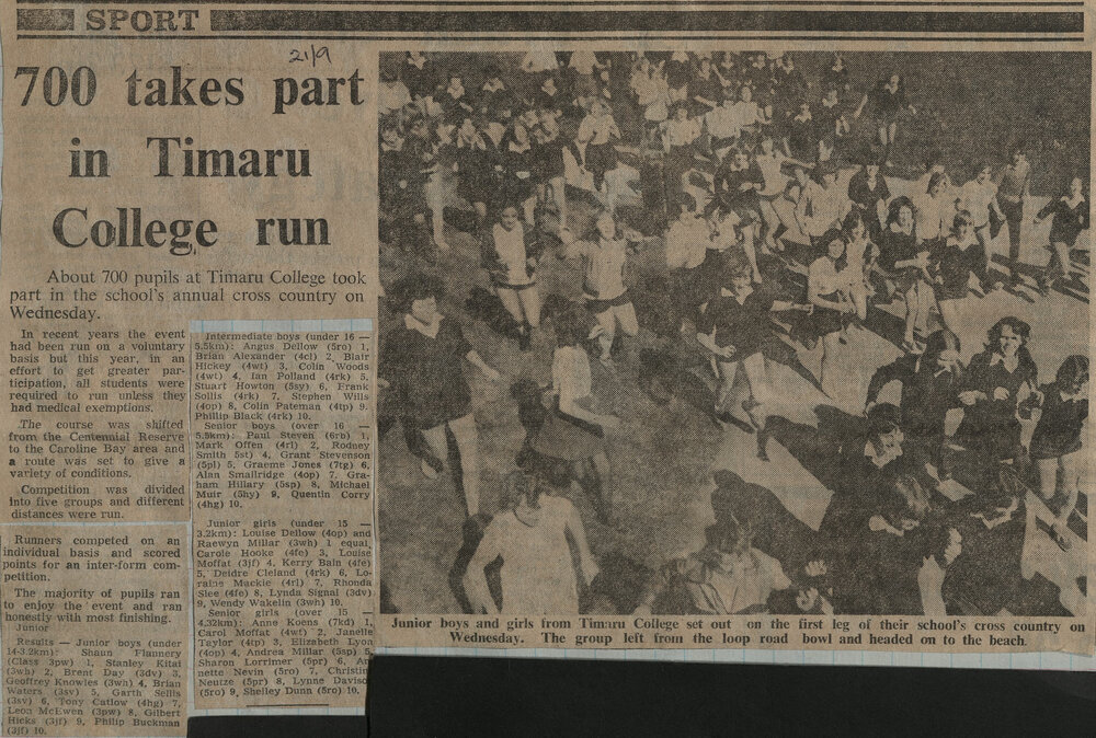 700 takes part in Timaru College run