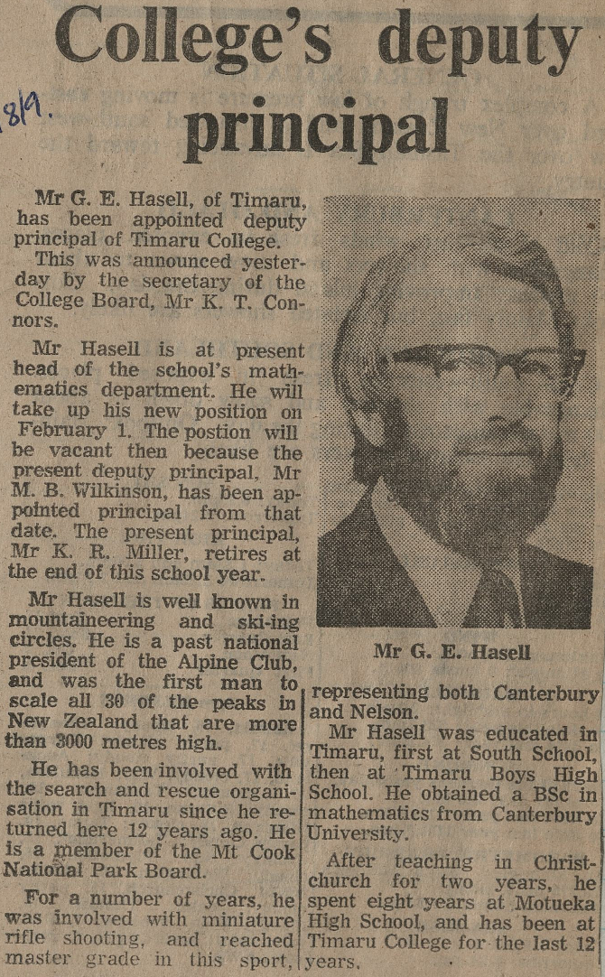 College's deputy principal