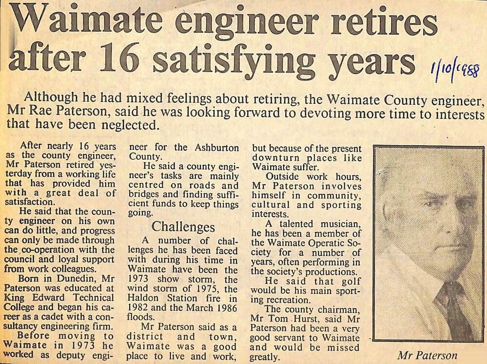 Waimate engineer retires after 16 satisfying years