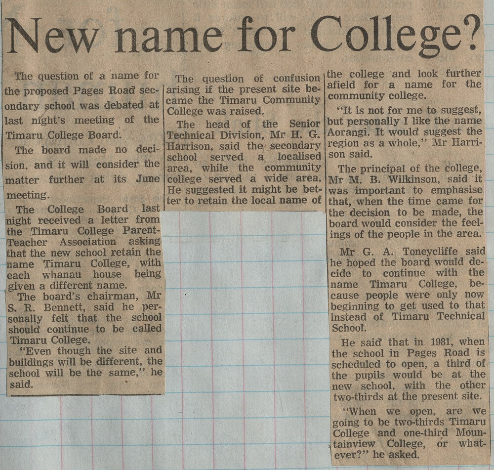 New name for College