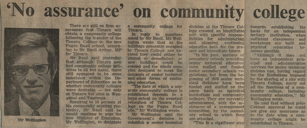  'No assurance' on community college