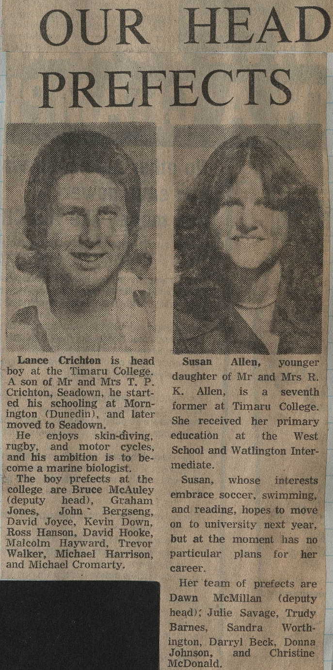 Our Head Prefects