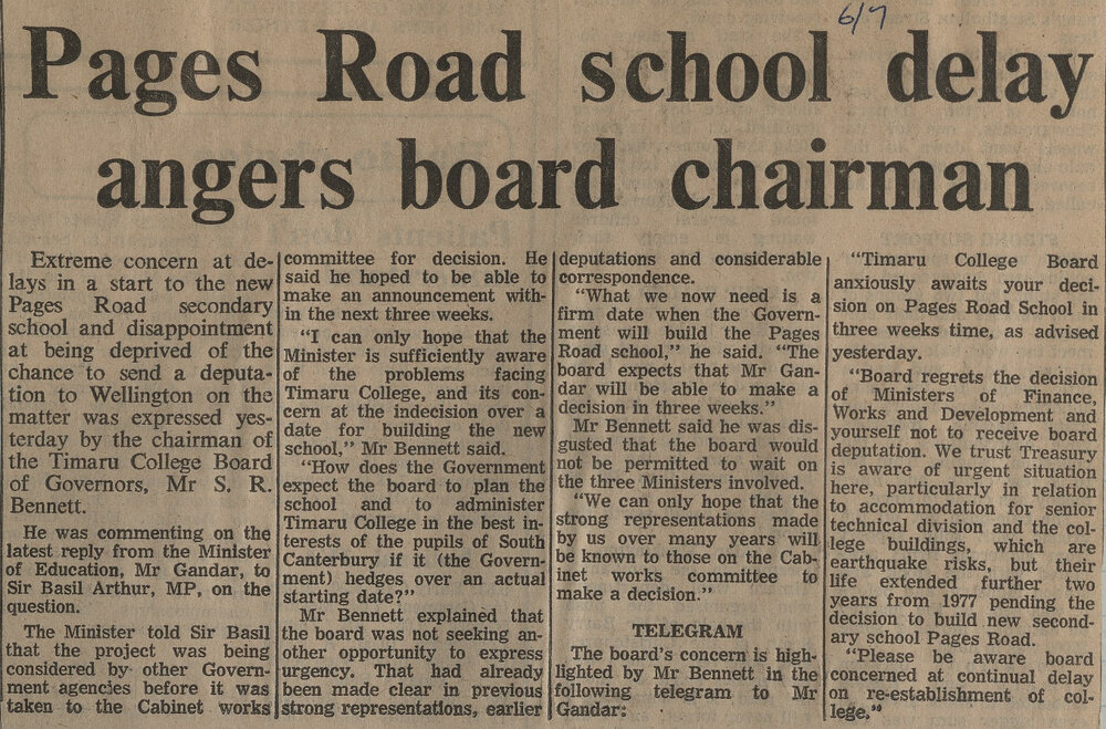 Pages Road school delay angers board chairman