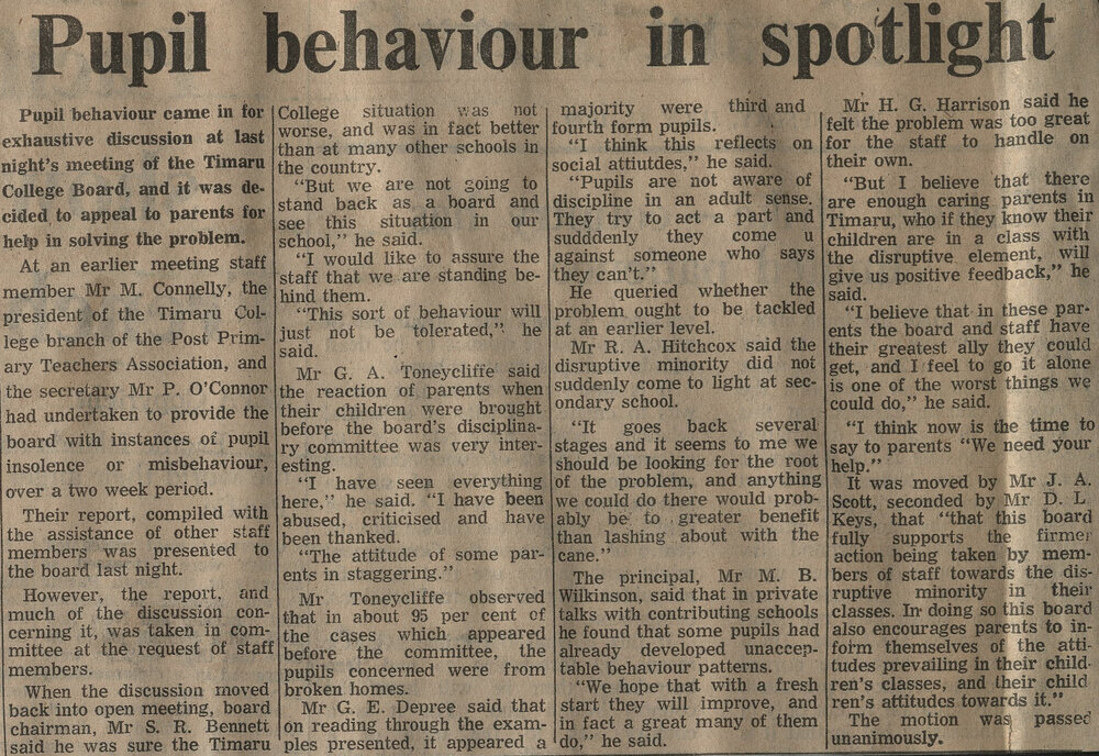 Pupil behaviour in spotlight