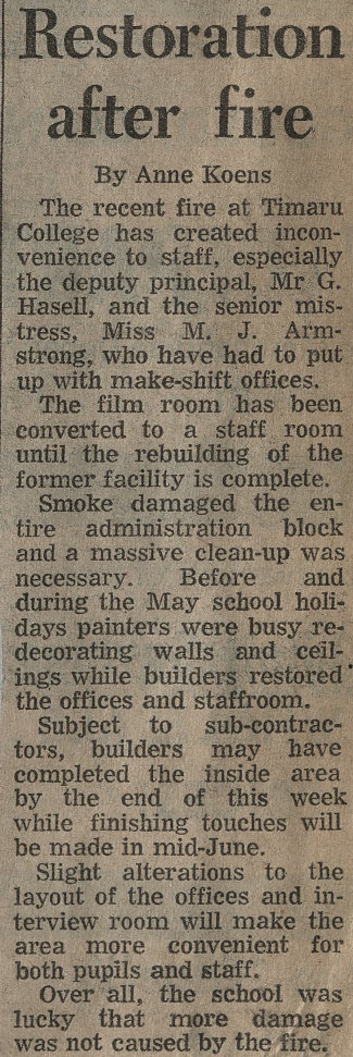 Restoration after fire