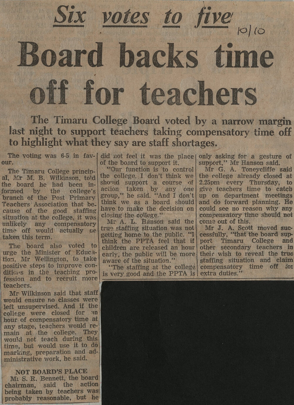 Six votes to five: Board backs time off for teachers