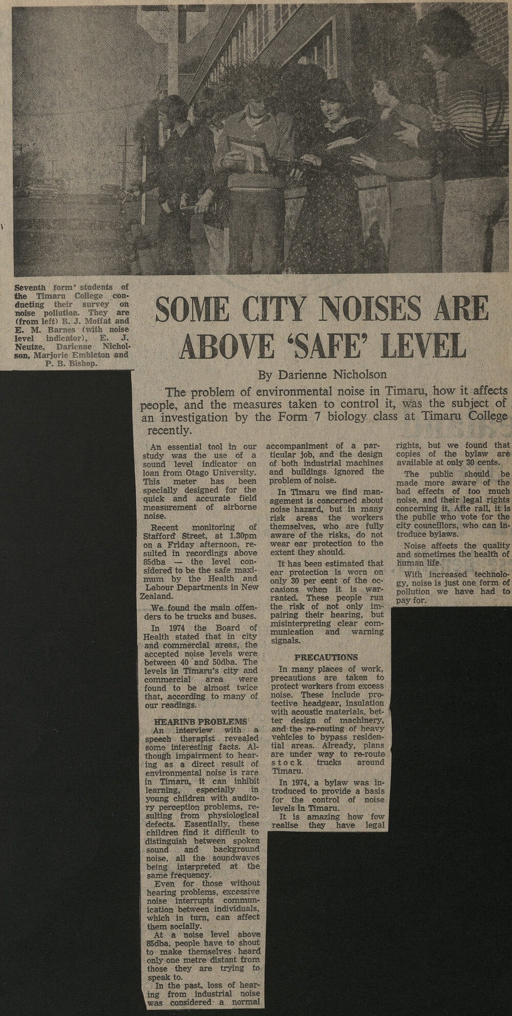 Some city noises are above 'safe' level