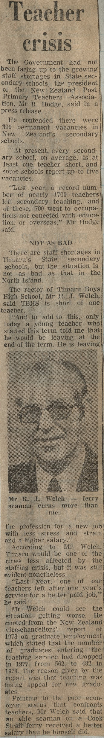 Teacher crisis