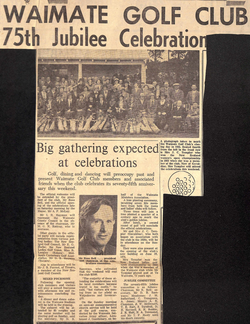 Waimate Golf Club 75th Jubilee: Big gathering expected at celebrations