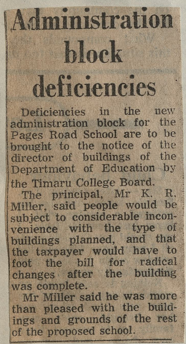 Administration block deficiencies