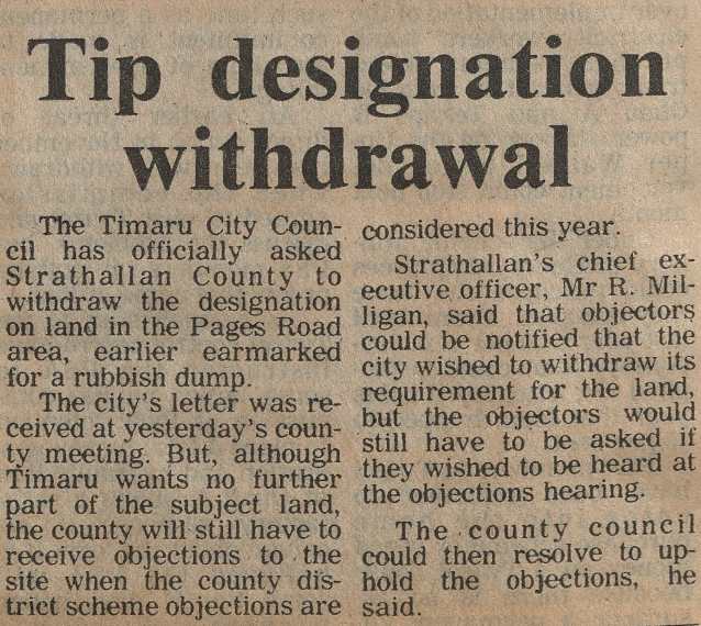 Tip designation withdrawal