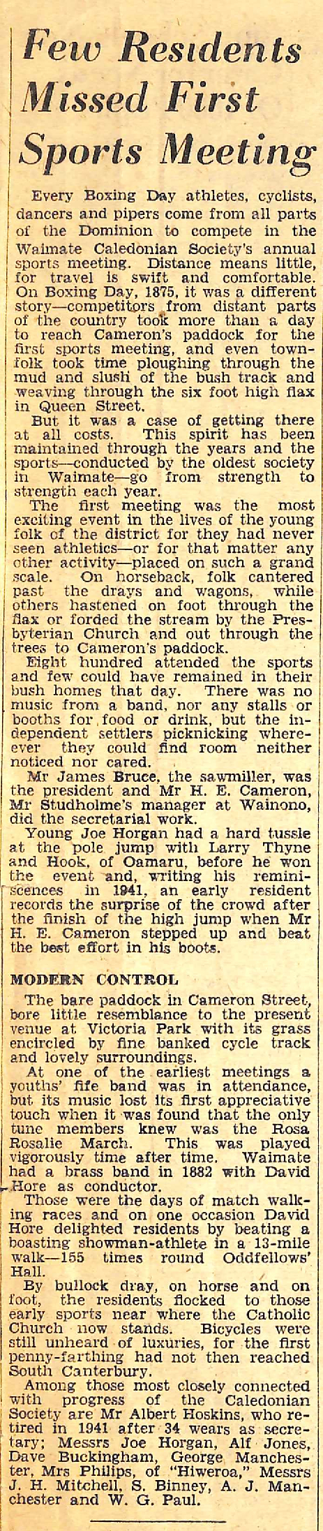 Few Residents Missed First Sports Meeting