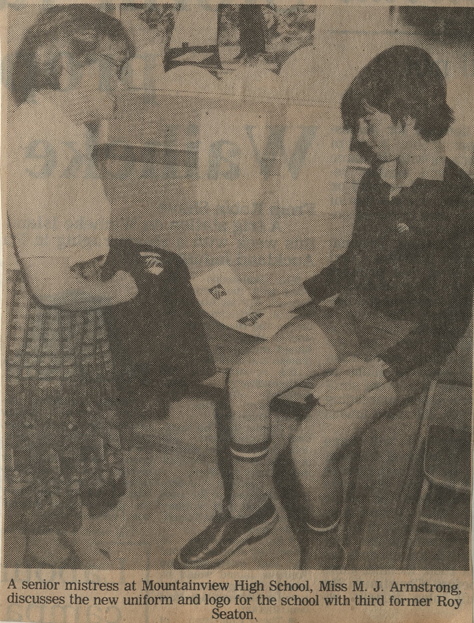 A senior mistress at Mountainview High School, Miss J Armstrong discusses the new uniform and logo