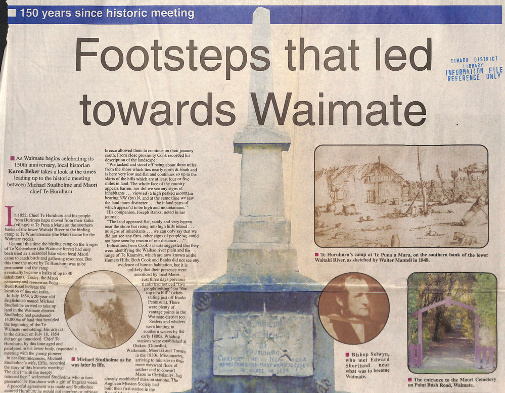 Footsteps that led towards Waimate
