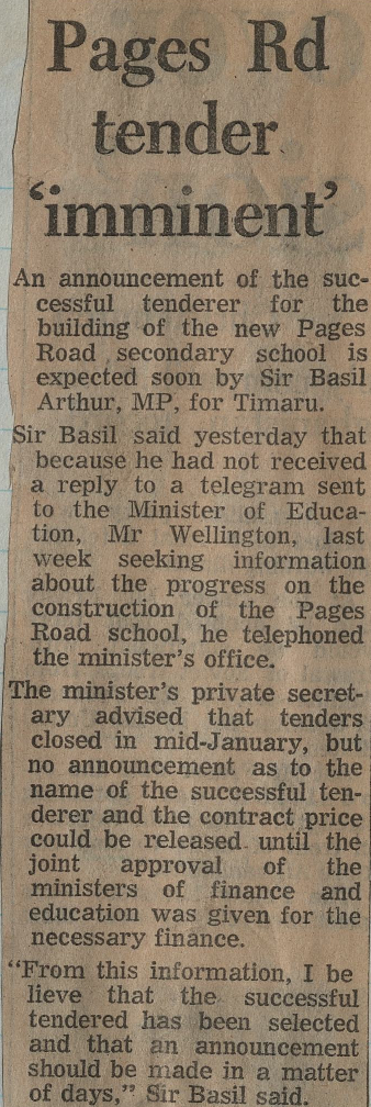 Pages Road tender 'imminent'