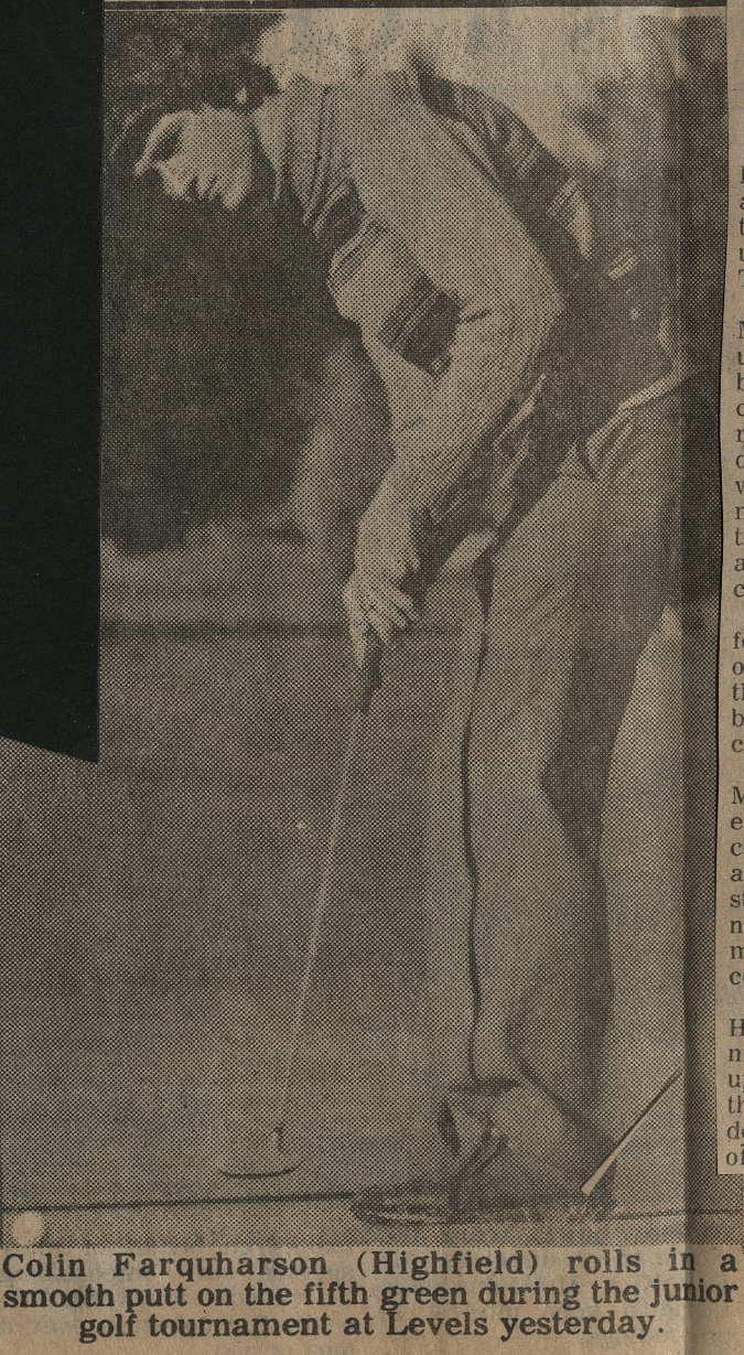 Colin Farquharson rolls in a smooth putt 