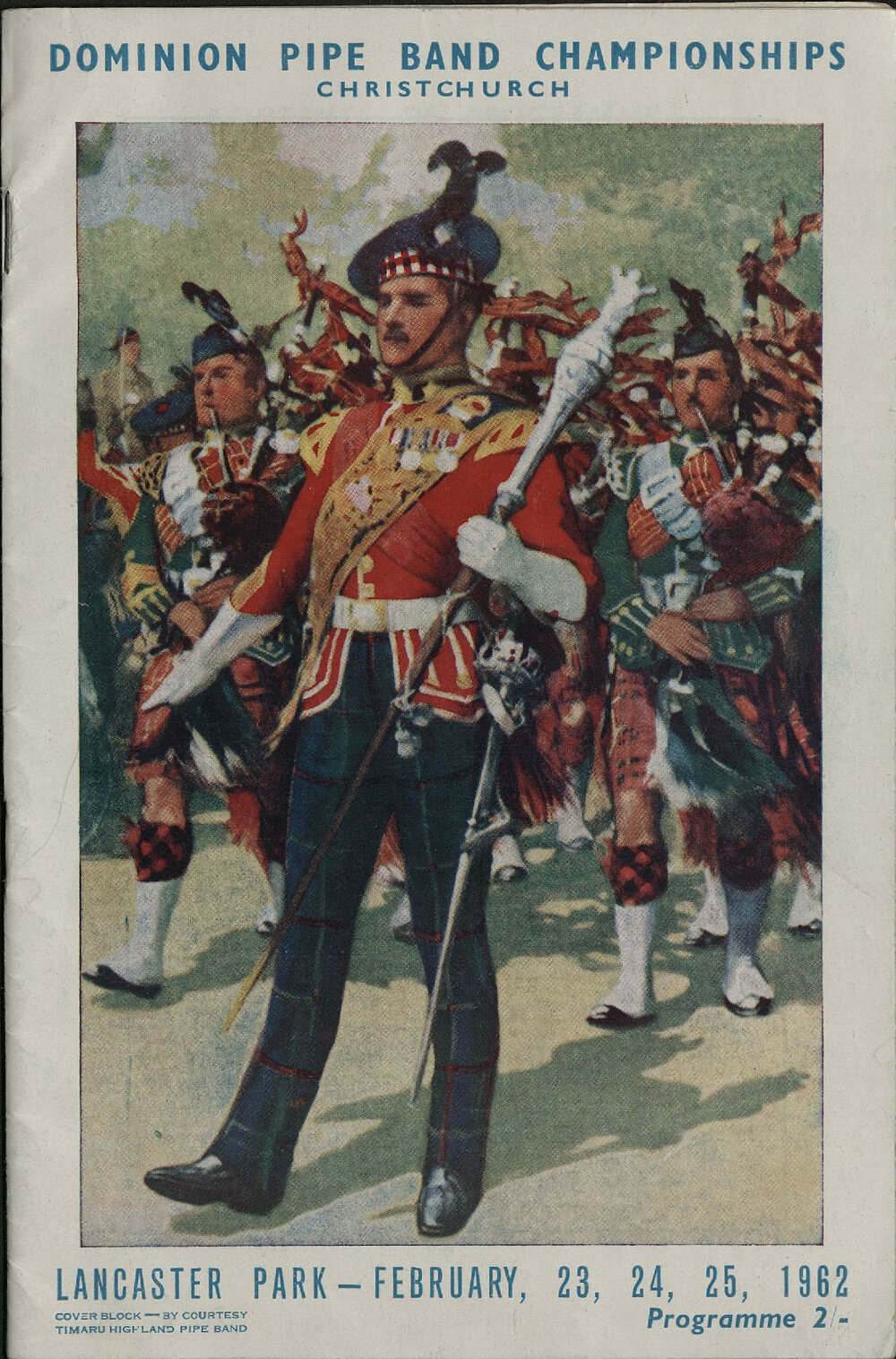 Dominion Pipe Band Championships programme 1962