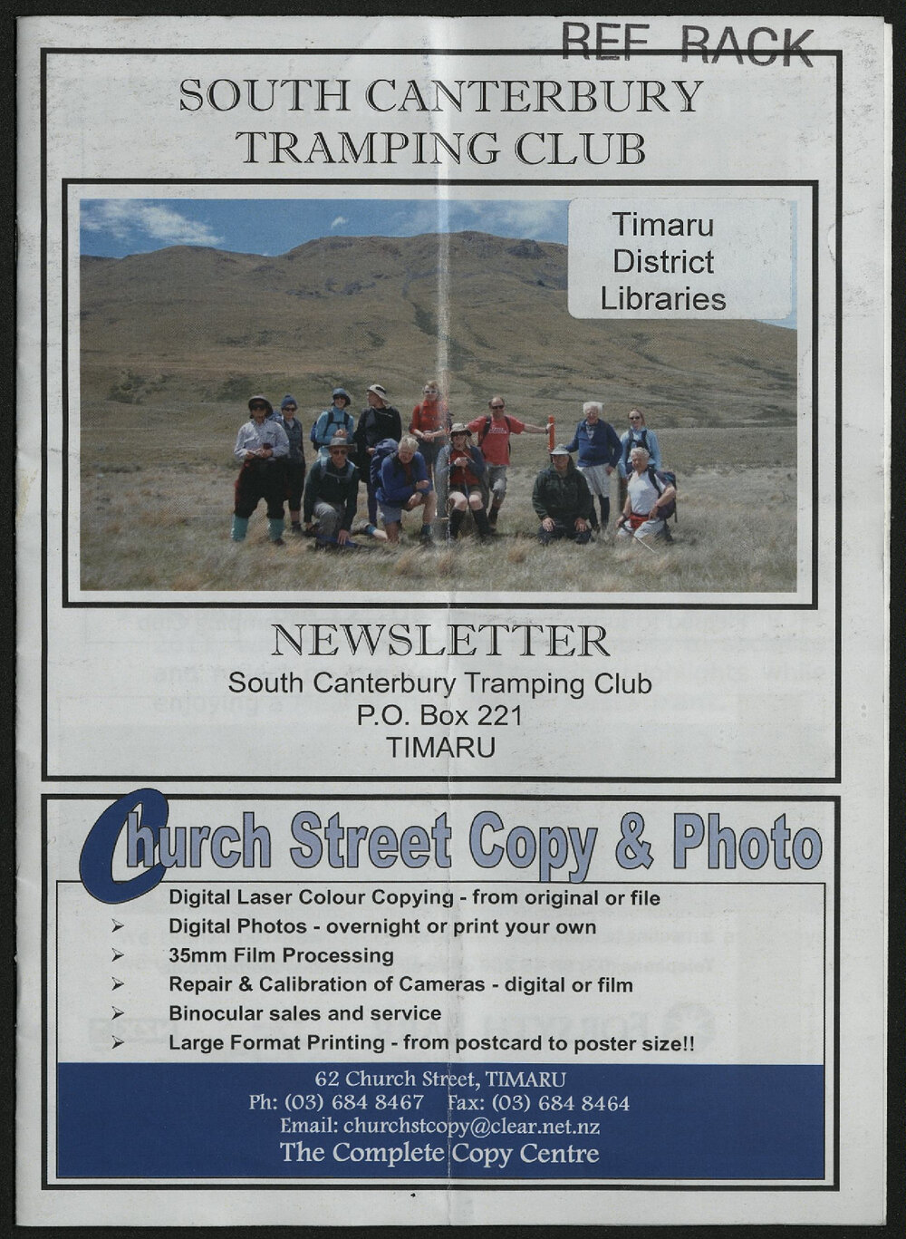 Dec 2011 South Canterbury Tramping Club newsletter