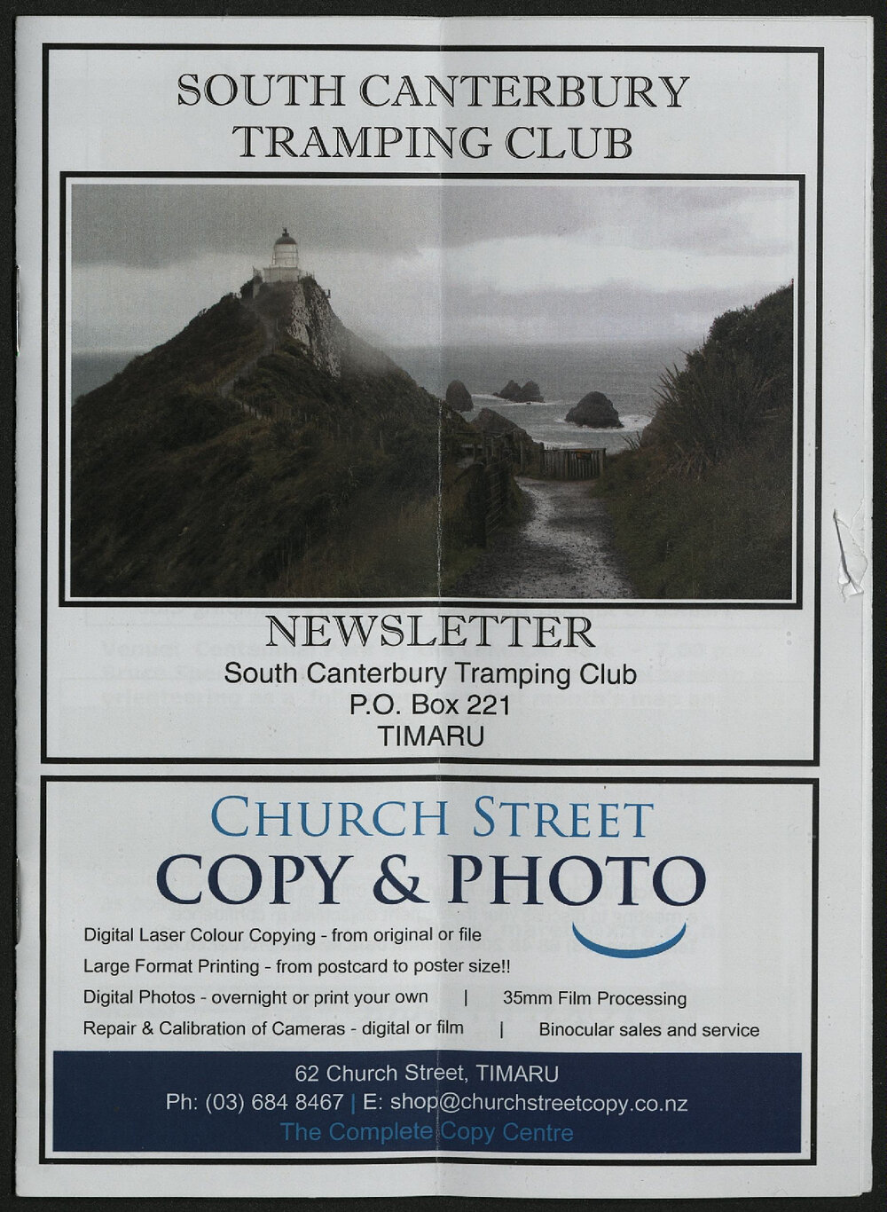 Nov 2012 South Canterbury Tramping Club newsletter