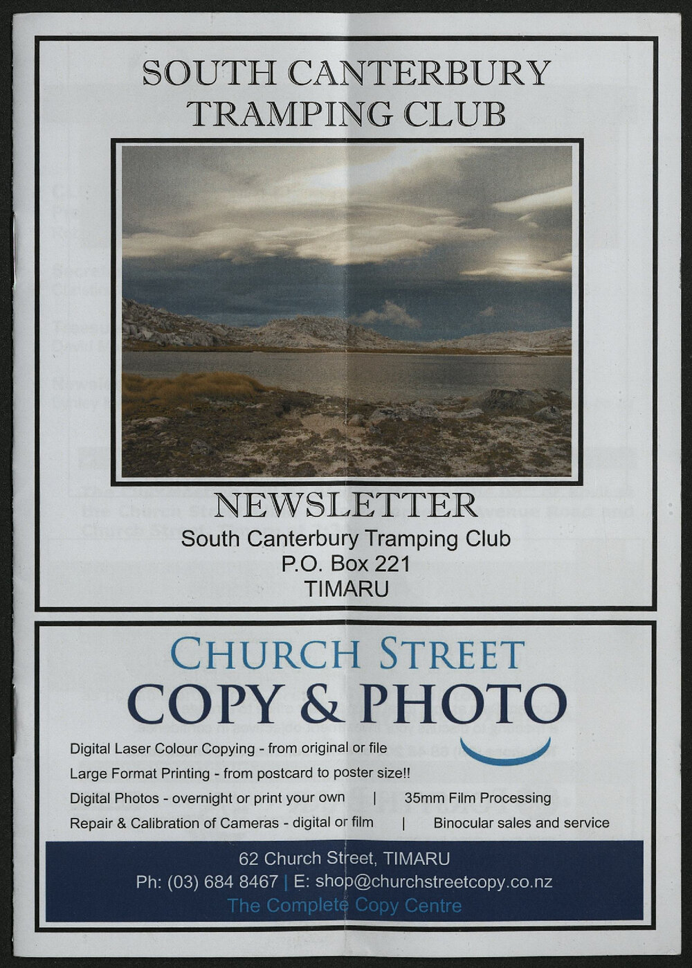 Apr 2013 South Canterbury Tramping Club newsletter