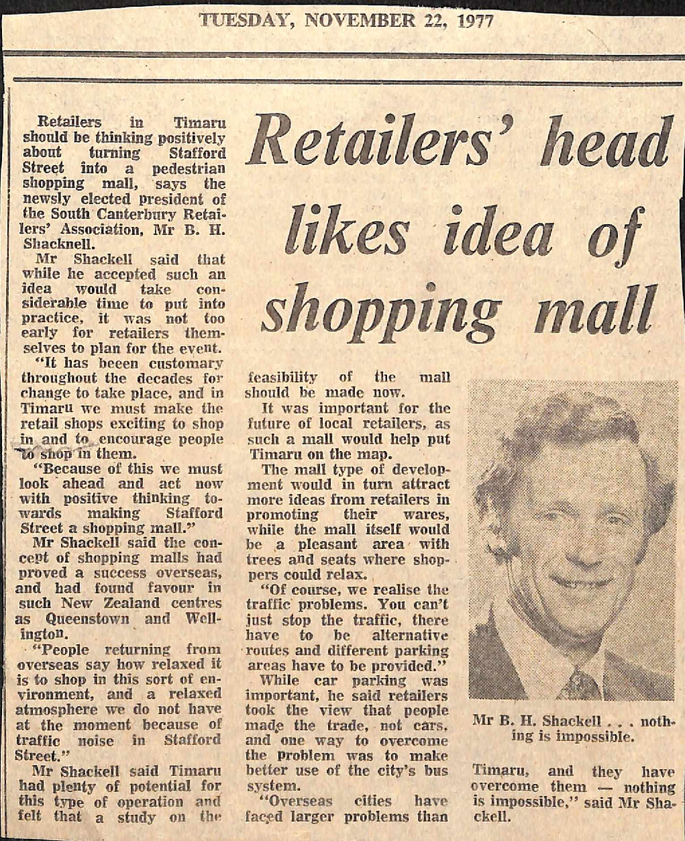 Retailers' head likes idea of shopping mall