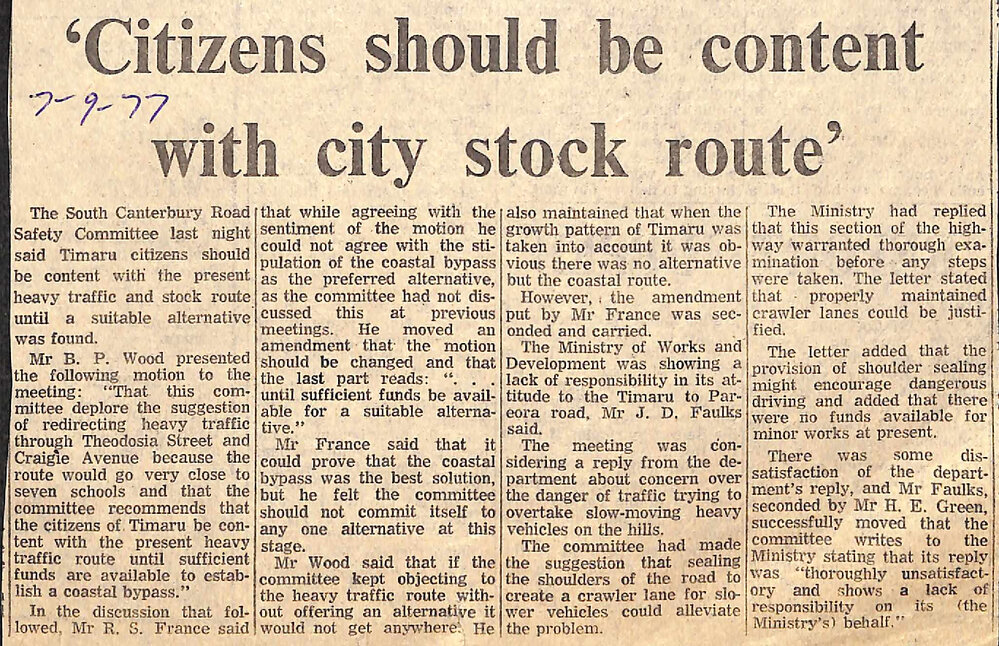  'Citizens should be content with city stock route'