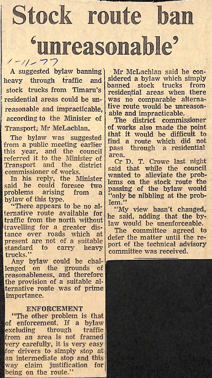 Stock route ban 'unreasonable'