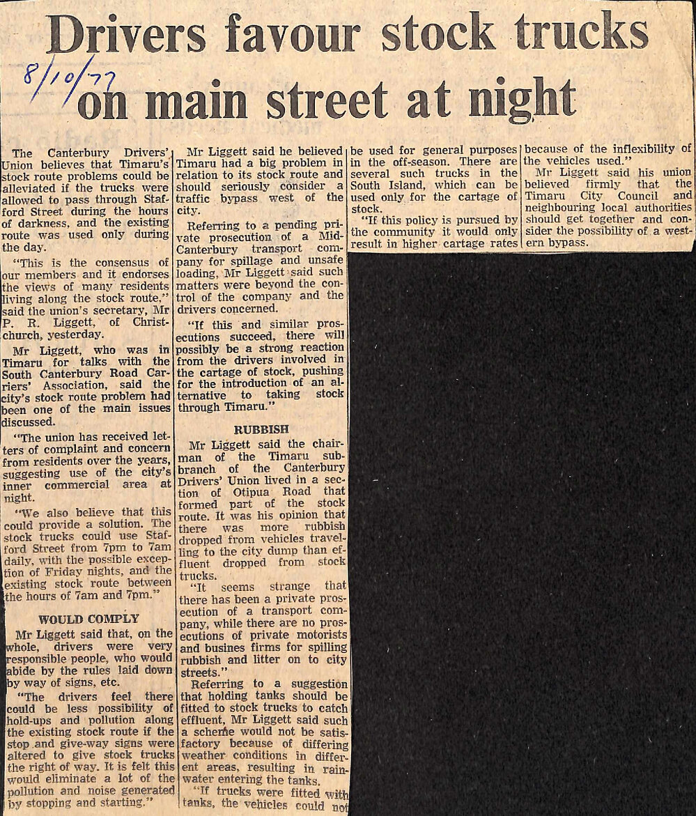 Drivers favour stock trucks on main street at night