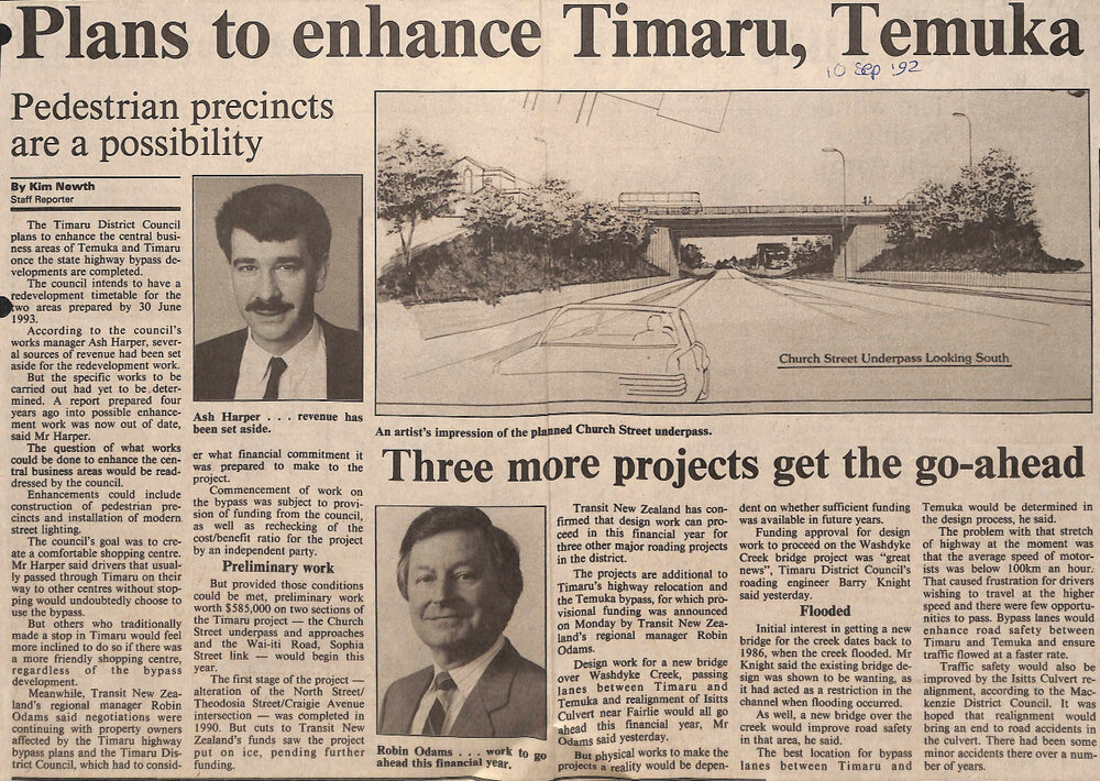 Plans to enhance Timaru, Temuka / Three more projects get the go-ahead