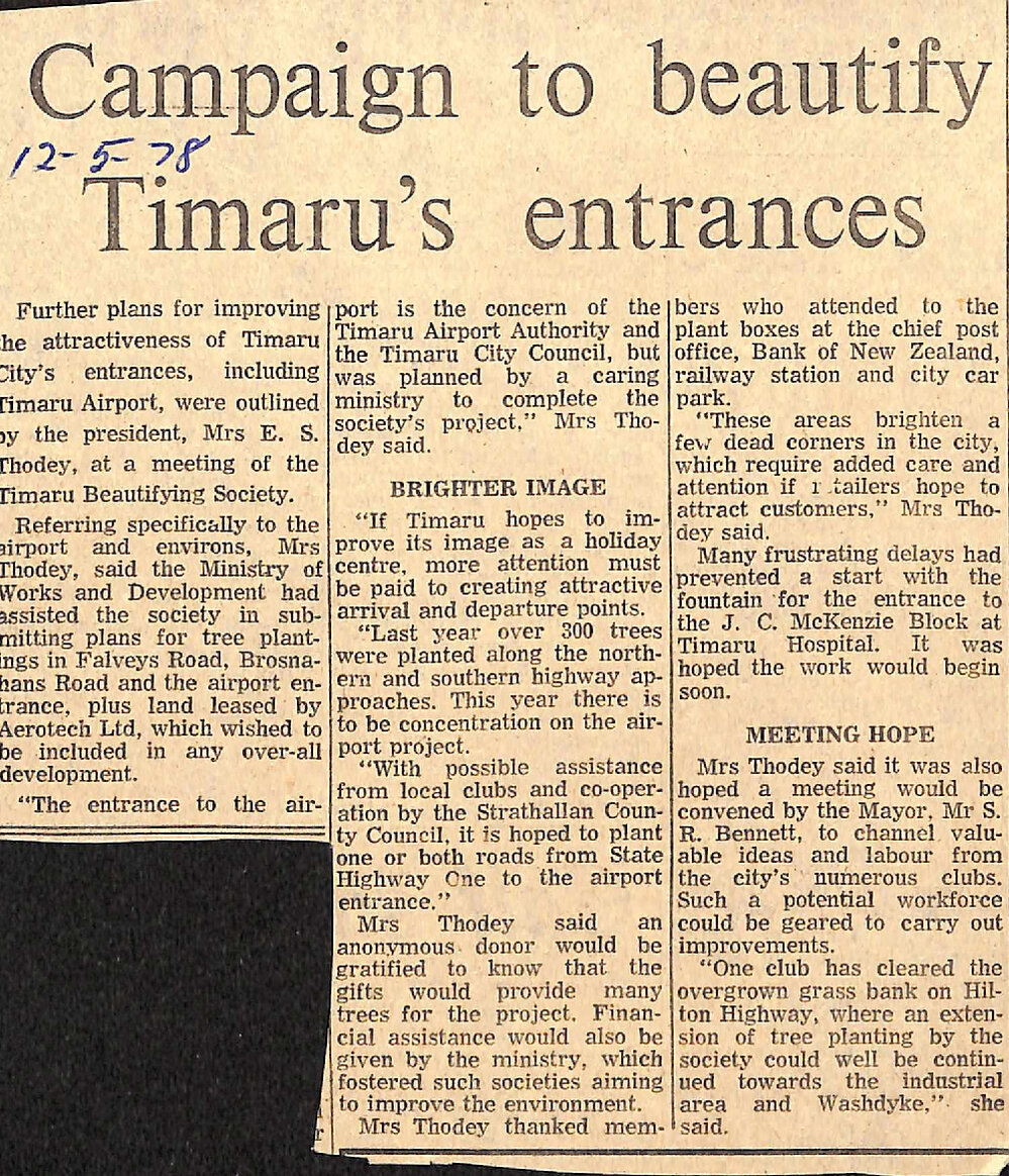 Campaign to beautify Timaru's entrances