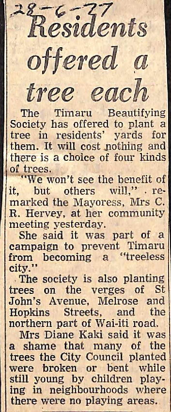Residents offered a tree each