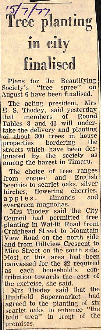 Tree planting in city finalised
