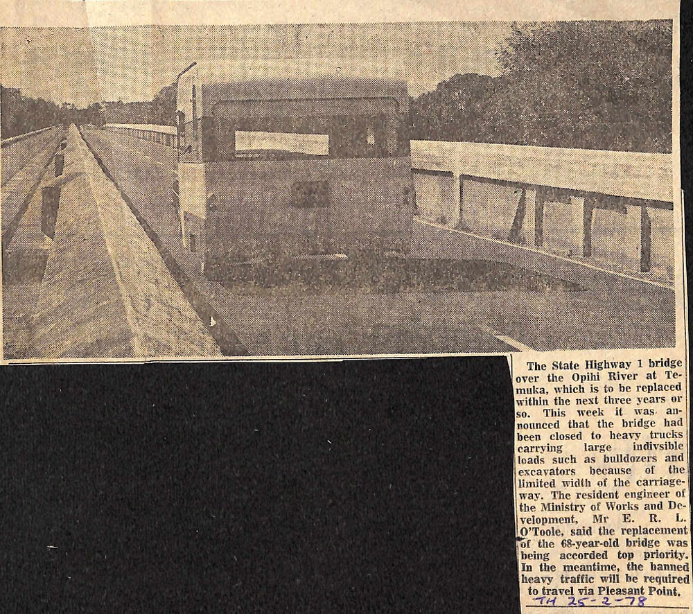 Opihi Bridge to be replaced