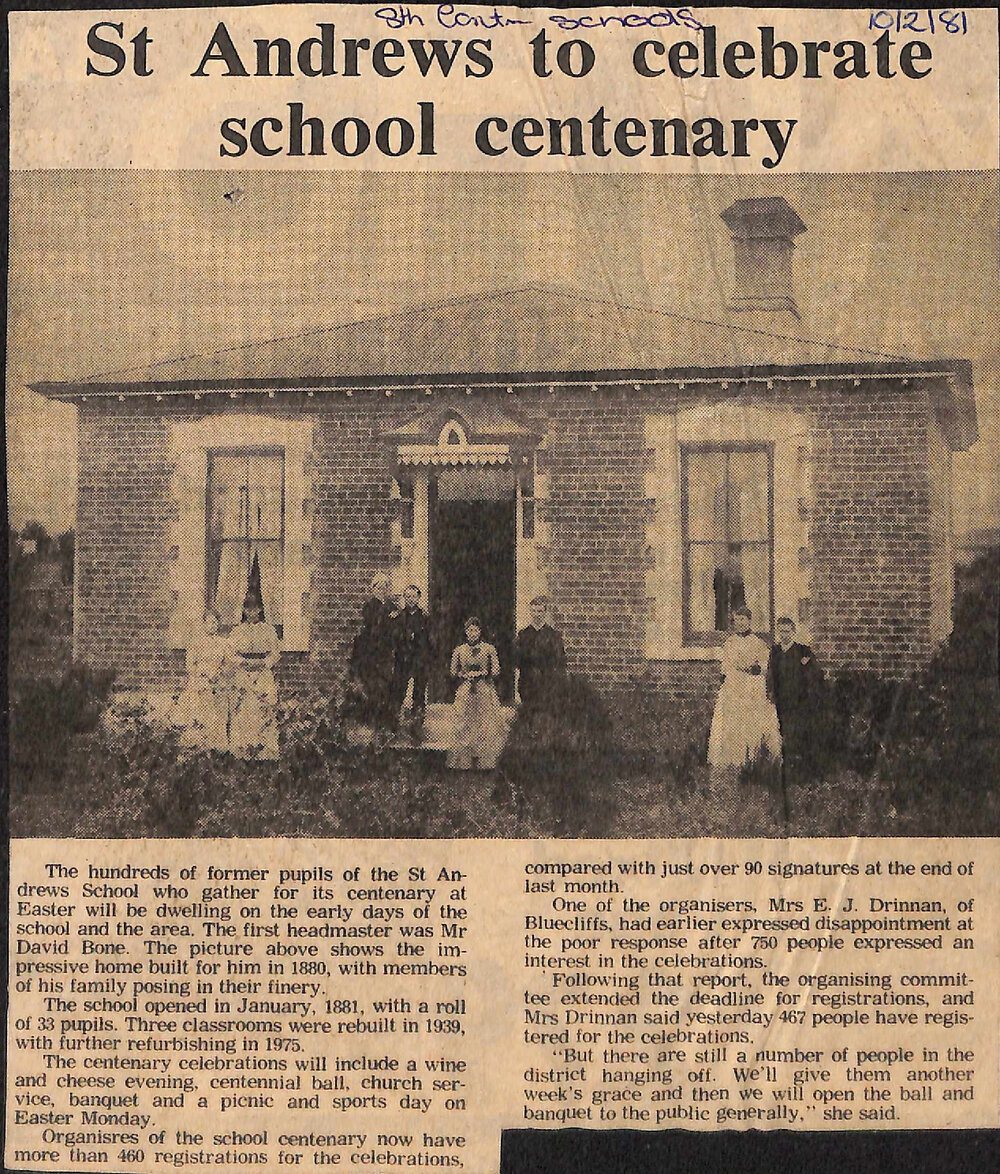 St Andrews to celebrate school centenary