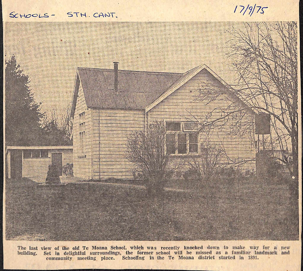 Last view of the old Te Moana School