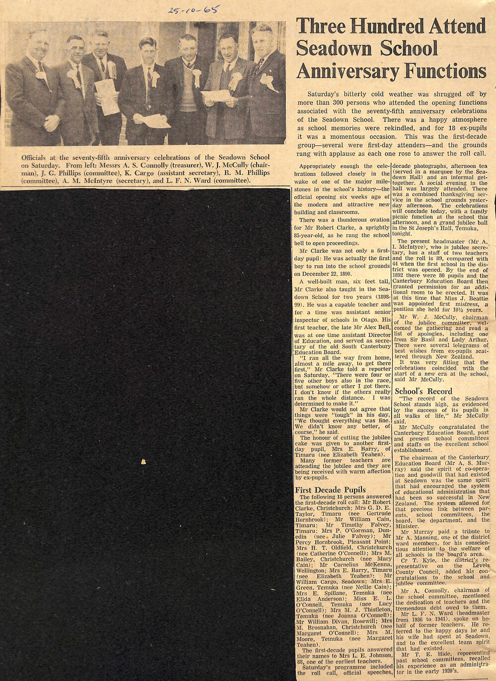 Three Hundred Attend Seadown School Anniversary Functions