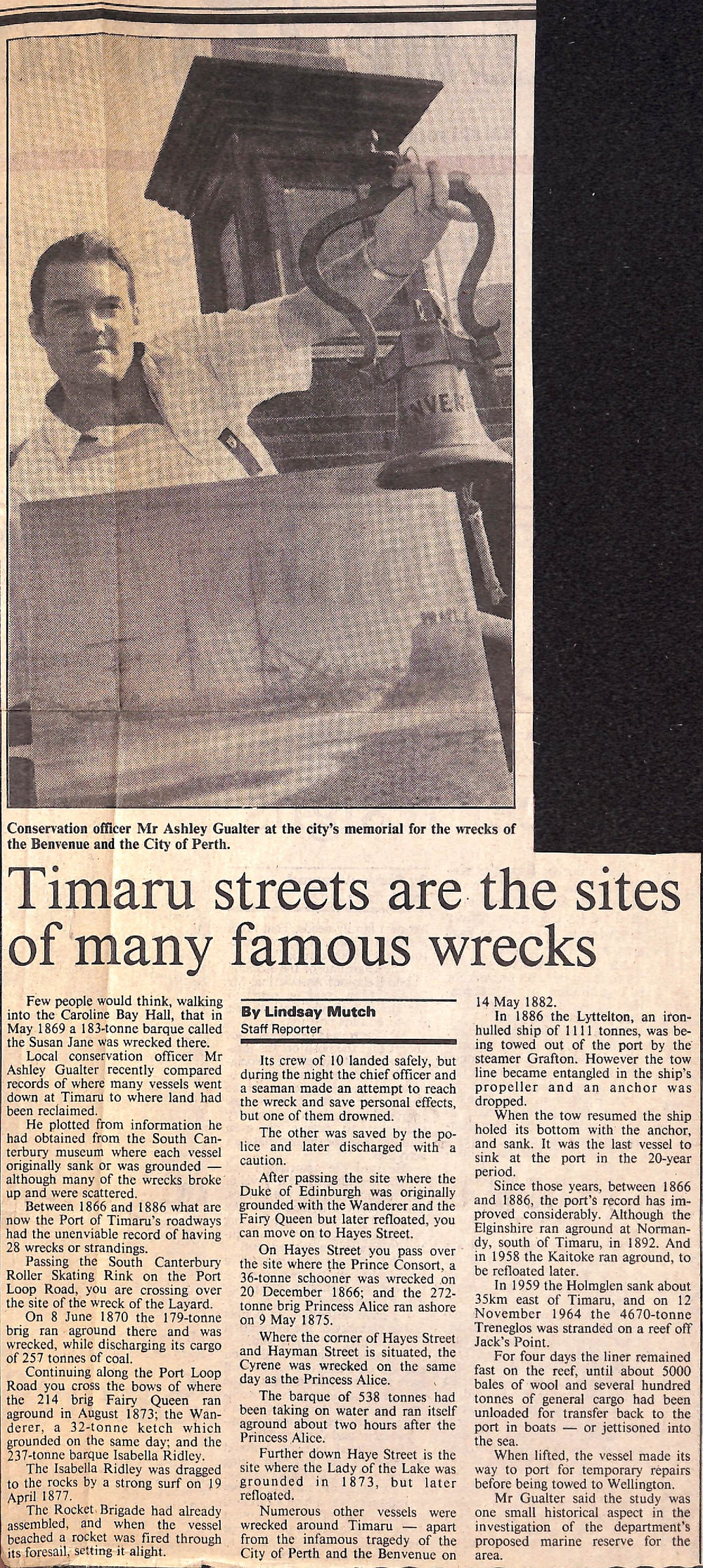 Timaru streets are the sites of many famous wrecks
