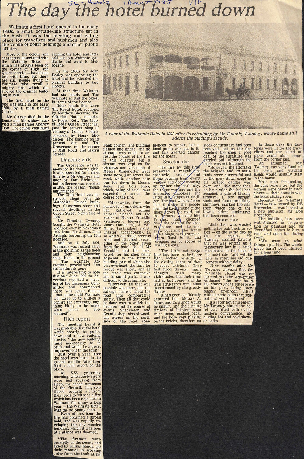 The day the hotel burned down