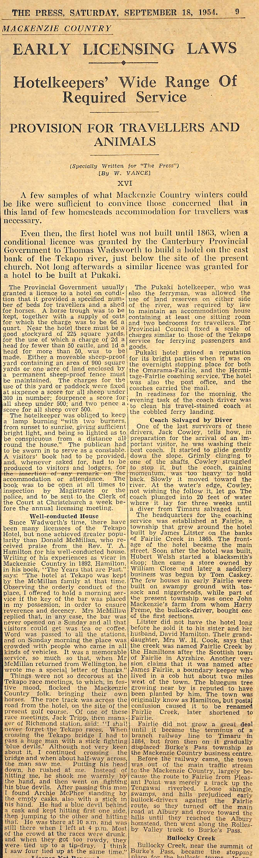 Early Licensing Laws- Hotelkeepers' Wide Range of Required Services, Provision For Travellers and Animals