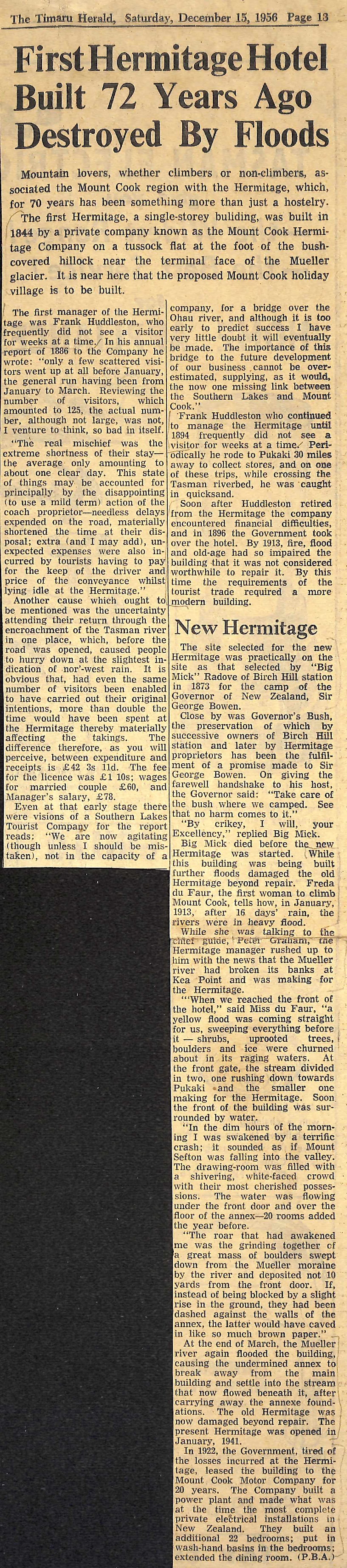 First Hermitage Hotel Built 72 Years Ago Destroyed by Floods